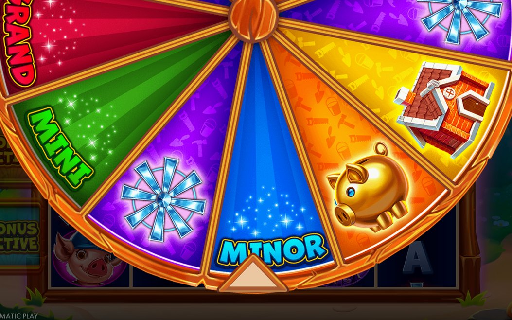 Wheel Bonus symbols lined up before the random award