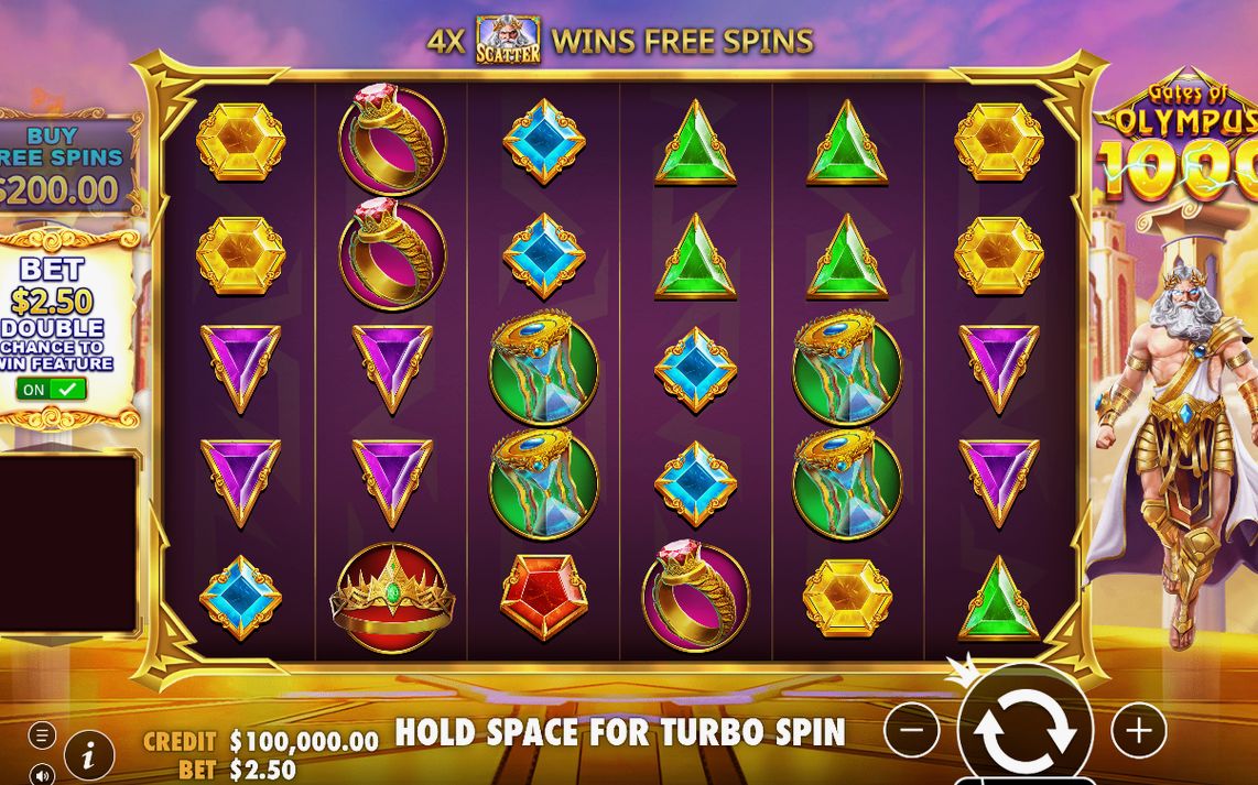Base Game grid with Tumble and multiplier orbs
