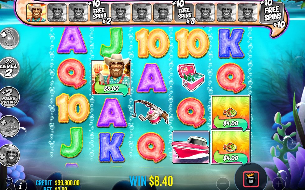Free Spins round with the multiplier level shown