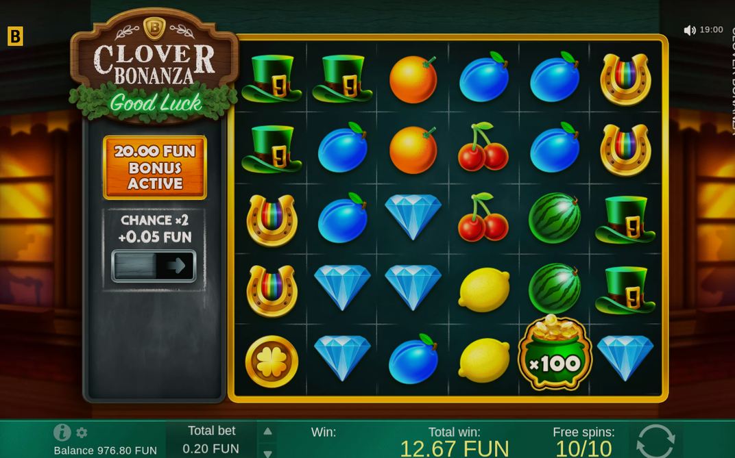 Free Spins counter after Retrigger adds five more spins
