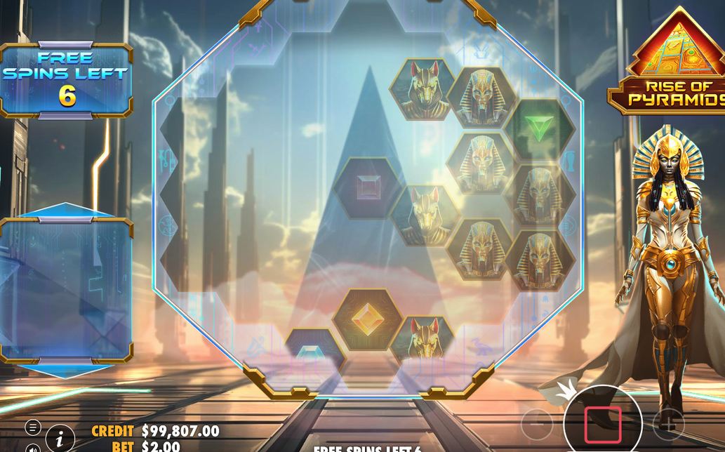Free Spins counter with the progressive multiplier at x1